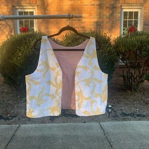 Reversible Pink and Yellow Vest - Handmade, Upcycled, and One of a Kind